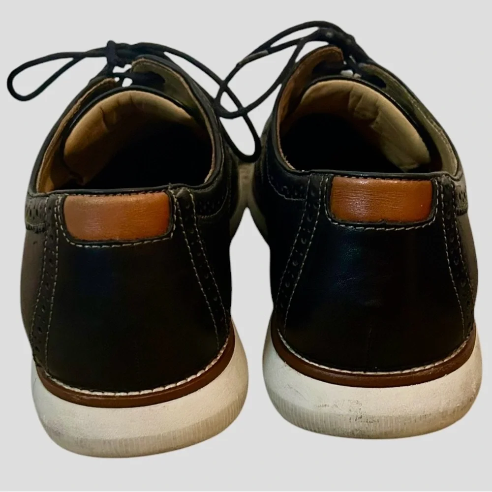Johnston Murphy Men's Leather Holden Wingtip Oxford Black Full‎ Grain Size 9W